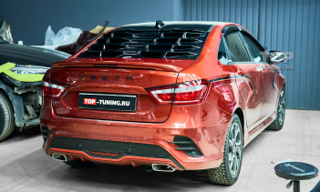 108786 Установка решетки жалюзи и лип-спойлера на заднее стекло Lada Vesta Sport в Топ Тюнинг