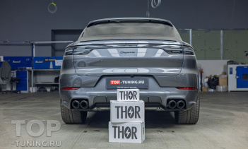 Установка электронного выхлопа THOR 2.0 + ECHO для Porsche Cayenne I в Топ Тюнинг