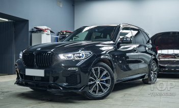 Установка тюнинг-обвеса, доводчиков, хрусталя в салон + выхлоп THOR для BMW X5 G05