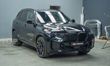 Доводчики в двери, шумоизоляция, замена крышек боковых зеркал BMW X5 G05 рестайлинг