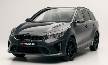 109768 Тюнинг Kia Ceed 3 – установка накладок на пороги и спойлера
