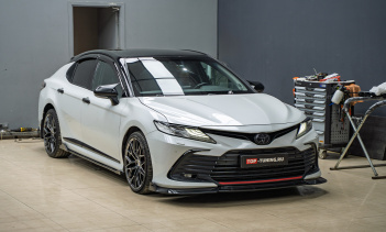 Электронный выхлоп THOR 2.0 для Toyota Camry 2020, тюнинг обвеса и доводчики дверей
