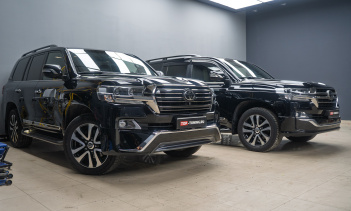 Монтаж юбки переднего бампера для Toyota Land Cruiser 200 2015-2021