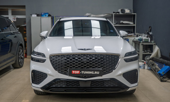 110217 Установка защитной сетки-фильтра для нового Genesis GV70 рестайлинг