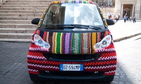 Четверка вязаных автомобилей