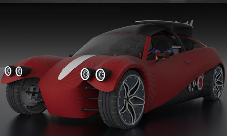 Напечатанный на принтере электро-кар