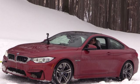 Сумасшедшая снежная езда на BMW М4