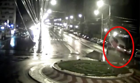 Камеры наблюдения засекли прыжки румынского Кена Блока