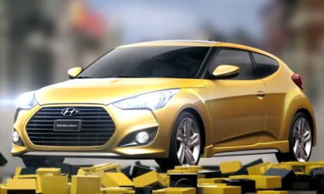 Hyundai Veloster дрифтит в Lego-городе