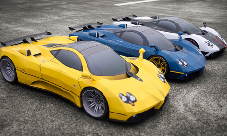 Необычные Pаgani из бумаги