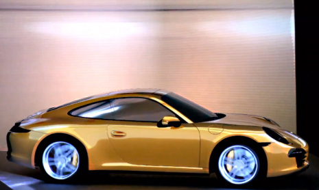 Видео-инсталляция  нового Porsche 911