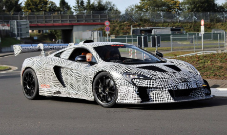 Прототип нового McLaren был замечен на тестировании на Нюрбургринге