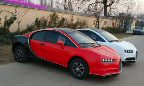 Страшная реплика Bugatti Chiron из Китая