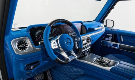 2019 Mercedes-AMG G63 выглядит потрясающе в ярко-синей коже Brabus