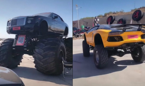 Китайские монстр-траки Lamborghini и Rolls-Royce