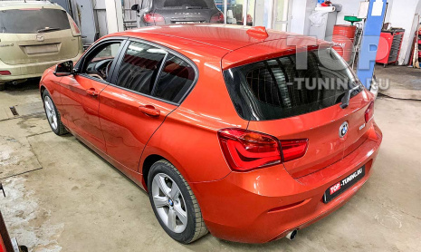 Установка электронного выхлопа THOR в BMW 1 F20