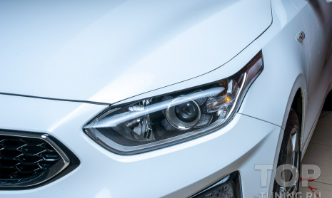 Установка диффузора и накладок на оптику для Киа Сид 3