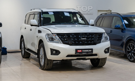 Защитная оклейка всего кузова Nissan Patrol Y62 рестайлинг полиуретаном STEK