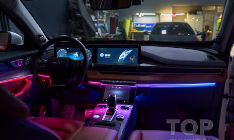 Установка динамической подсветки салона М4 24 в 1 в Cherry Tiggo