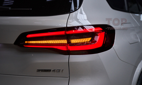 BMW X5 G05 переделка красных фонарей в желтые для постановки на учет в РФ