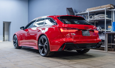 Задняя оптика под Европу – желтые поворотники для Audi A6 RS6 (C8)