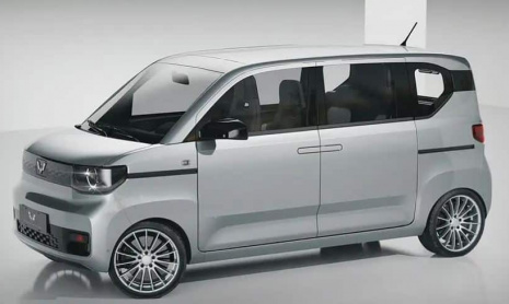 Новый увеличенный автомобиль Wuling Hongguang Mini EV был замечен в Китае