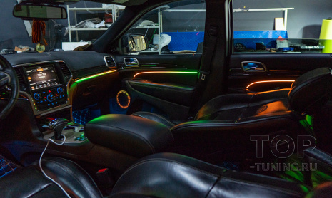 Установка светодиодной подсветки салона Jeep Grand Cherokee WK 2