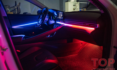 Многорежимная подсветка салона Hyundai Elantra VII рестайлинг
