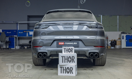Установка электронного выхлопа THOR 2.0 + ECHO для Porsche Cayenne I