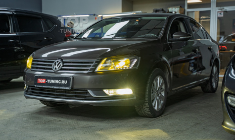 Установка умных bi-LED линз в фары Volkswagen Passat B7