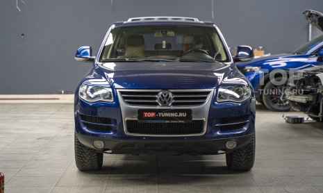 Установка светодиодных линз + замена стекол в фарах Volkswagen Touareg рестайлинг