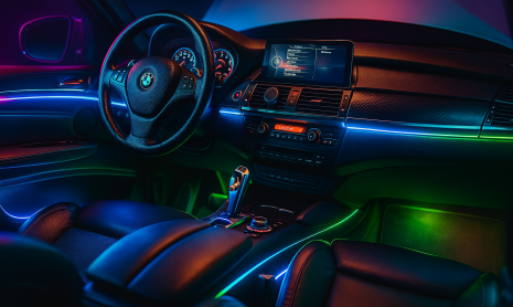 Атмосферная LED подсветка салона BMW X6 E71