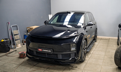 Полировка лобового стекла Lixiang L9 + установка юбки переднего бампера