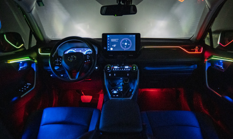 Установка динамической RGB-подсветки MTF в салон Toyota RAV-4 V