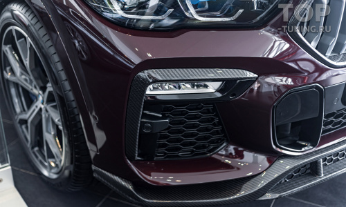 Карбоновые накладки Renegade на передний бампер для BMW X6 G06