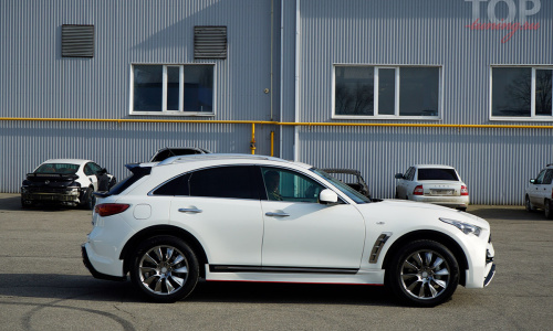 Пороги Draco SLIM на Infiniti QX70 (FX35, 37, 50)