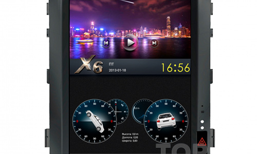 Штатная магнитола в стиле Tesla для Toyota Land Cruiser 200 на Android