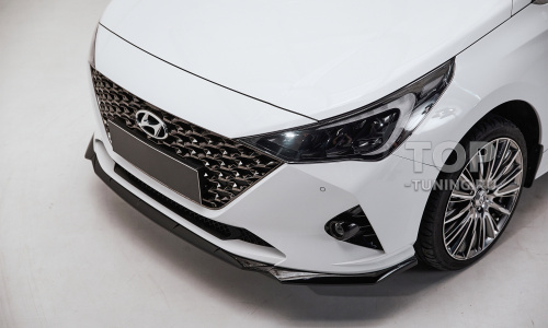 Юбка Advance на передний бампер - Тюнинг Hyundai Solaris 2 (рест)