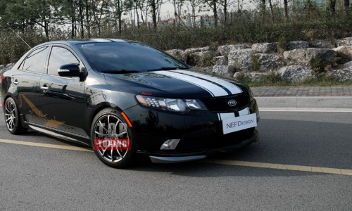 Комплект боковых порогов NEFD Lite Ver.1 на Kia Cerato 2