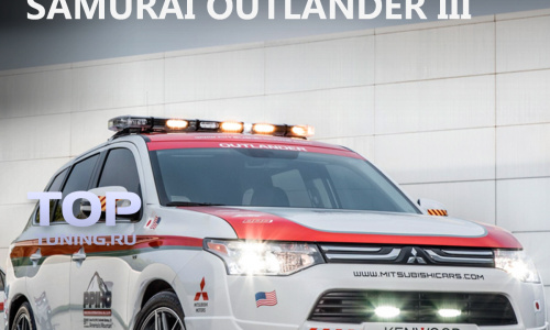 Накладки Samurai Pikes Peak Edition на штатный бампер Mitsubishi Outlander 3