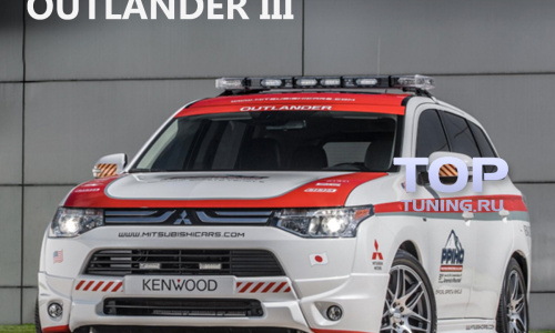 Центральная накладка на передний бампер Samurai Pikes Peak Edition на Mitsubishi Outlander 3