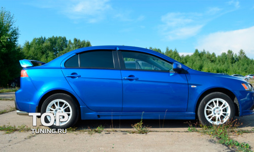 Накладки на пороги RPM (ABS) на Mitsubishi Lancer 10 (X)