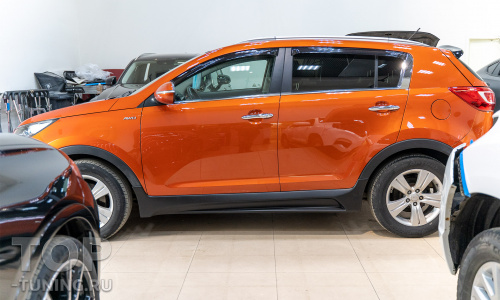 Комплект порогов JSW (ABS) на Kia Sportage 3 (III)