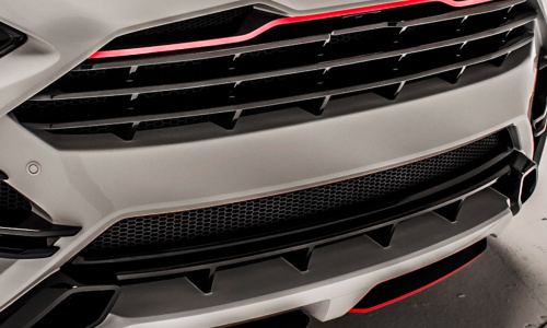 Элероны на передний бампер Draco на Infiniti QX70 (FX35, 37, 50)