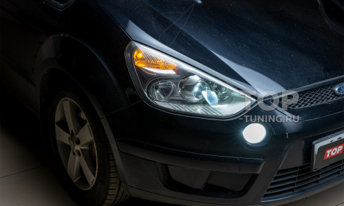 Установка Bi LED линз вместо галогена в Ford S-Max 1