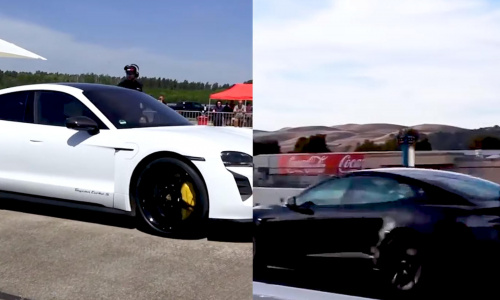 Экстремальная гонка электро-каров - Tesla Model S Plaid против Porsche Taycan Turbo S