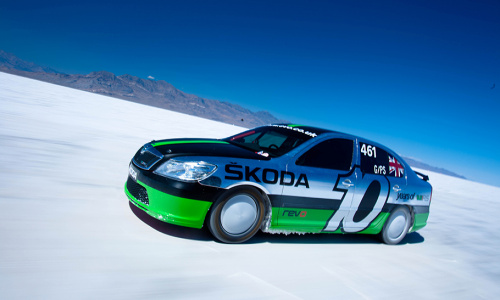 Команда SKODA отмечает 10-летие рекорда Land Speed Record Sprint