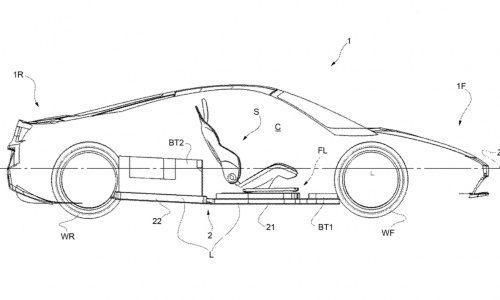 Ferrari подала новый патент на платформу будущего электрического спорткара