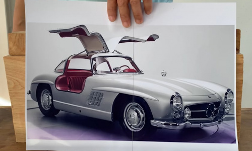 Удивительный деревянный Mercedes 300 SL