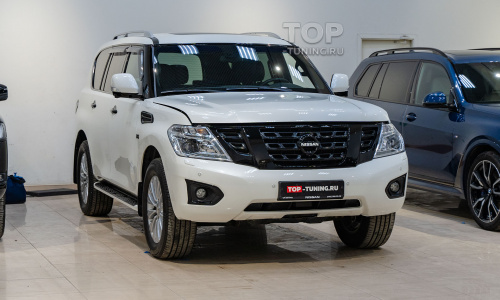 Защитная оклейка всего кузова Nissan Patrol Y62 рестайлинг полиуретаном STEK